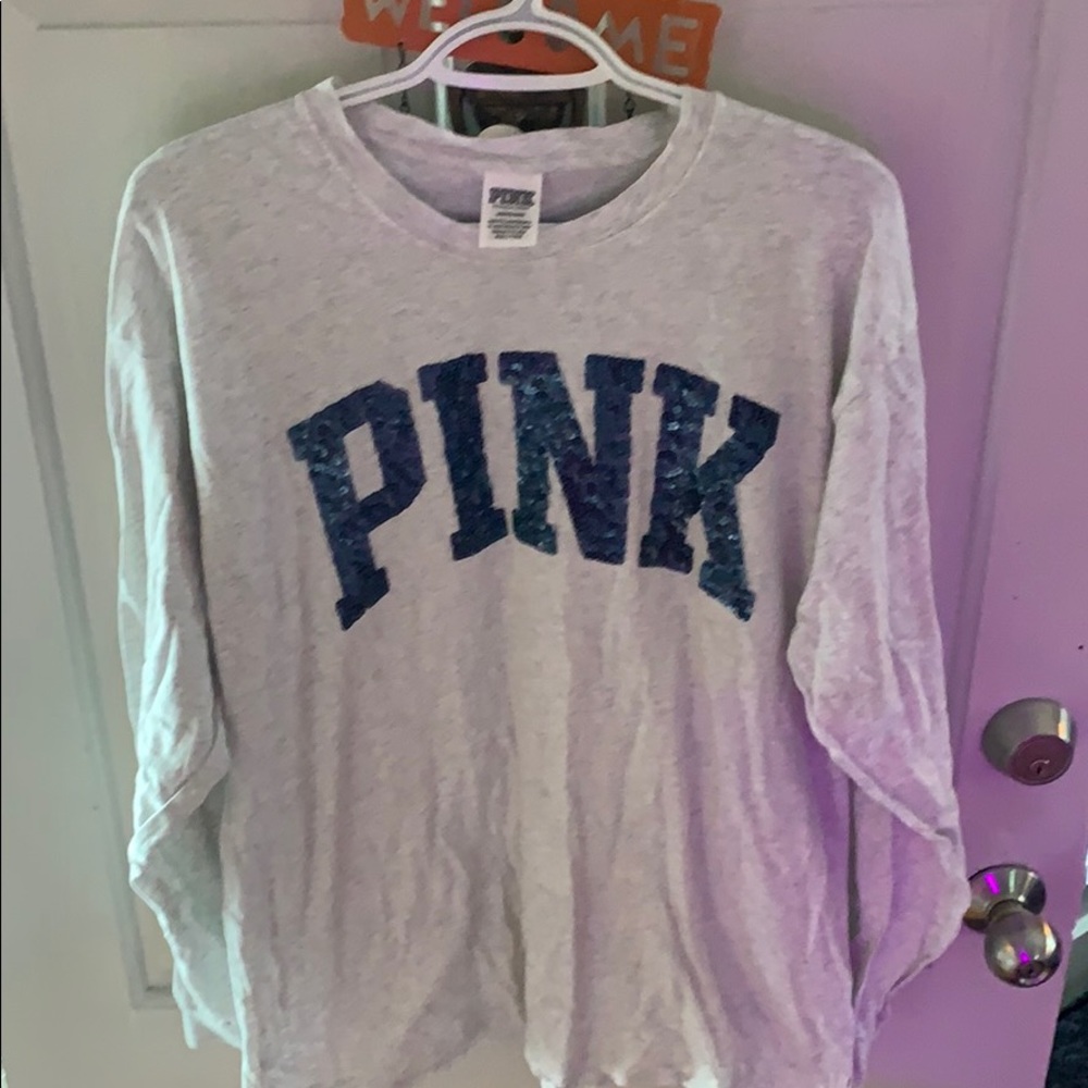 Pink Bling long Sleeve T